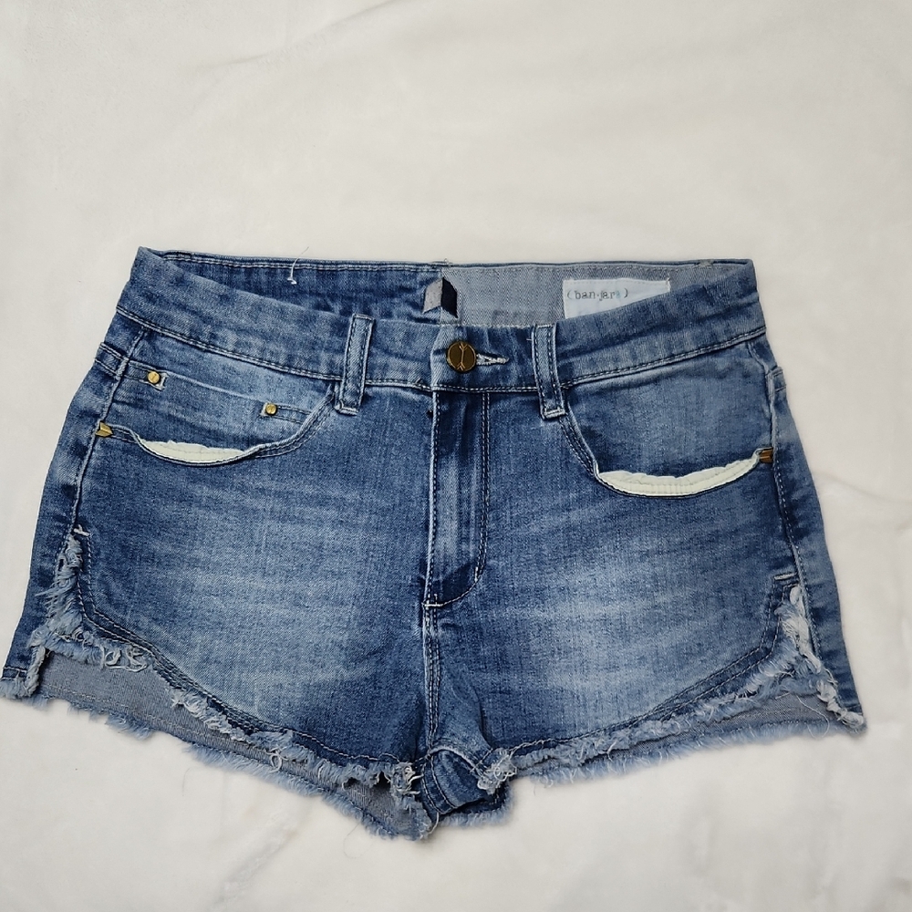 Trendy Blue Distressed Jean Shorts for Women
